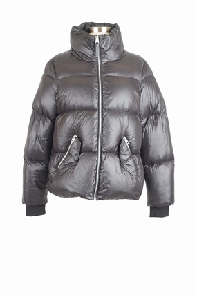 elastic waistband Lightweight Shell Down Filled Short Puffer Jacket