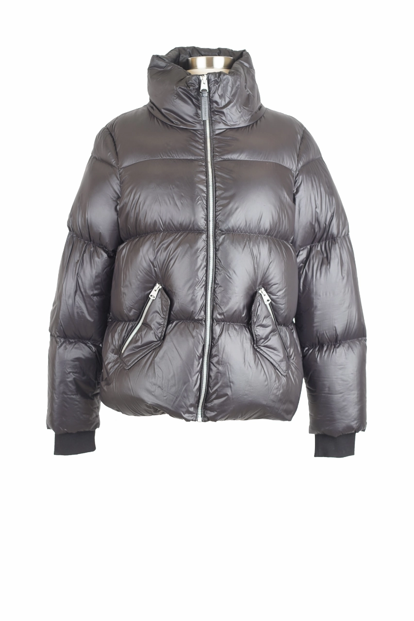 elastic waistband Lightweight Shell Down Filled Short Puffer Jacket
