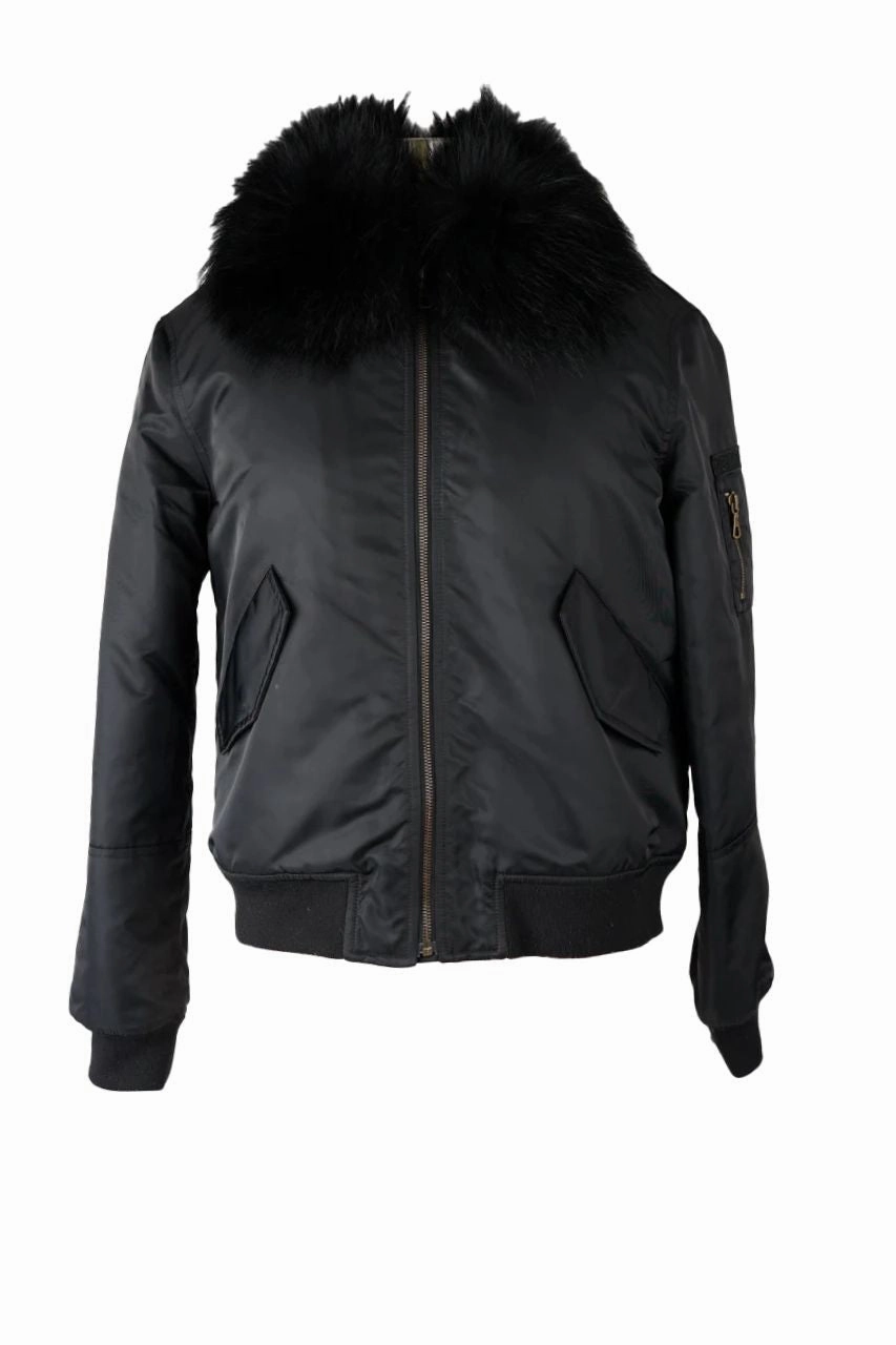 Double Layered Hood High End Look Fur Lined Jacket