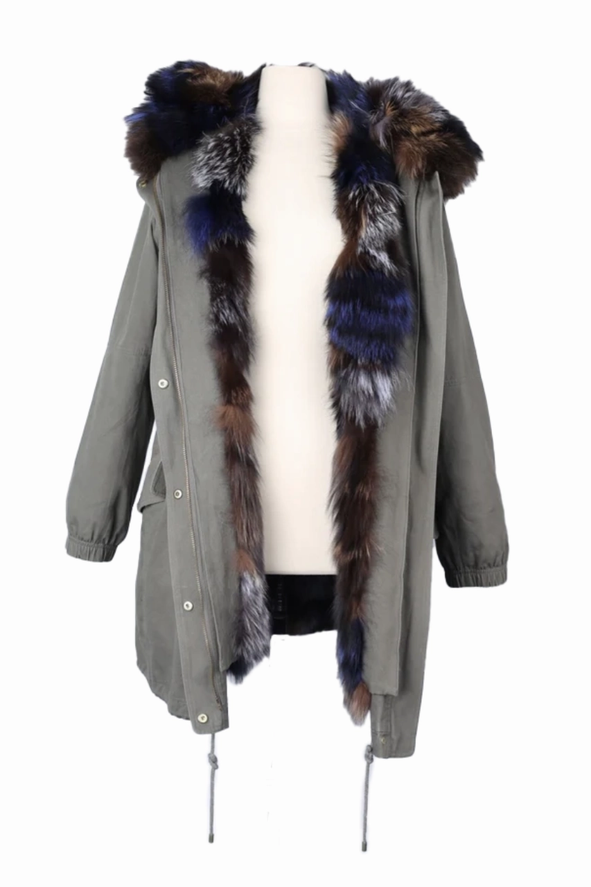 Fur Lined Parka Stylish Daily Fit Hooded Versatile Design