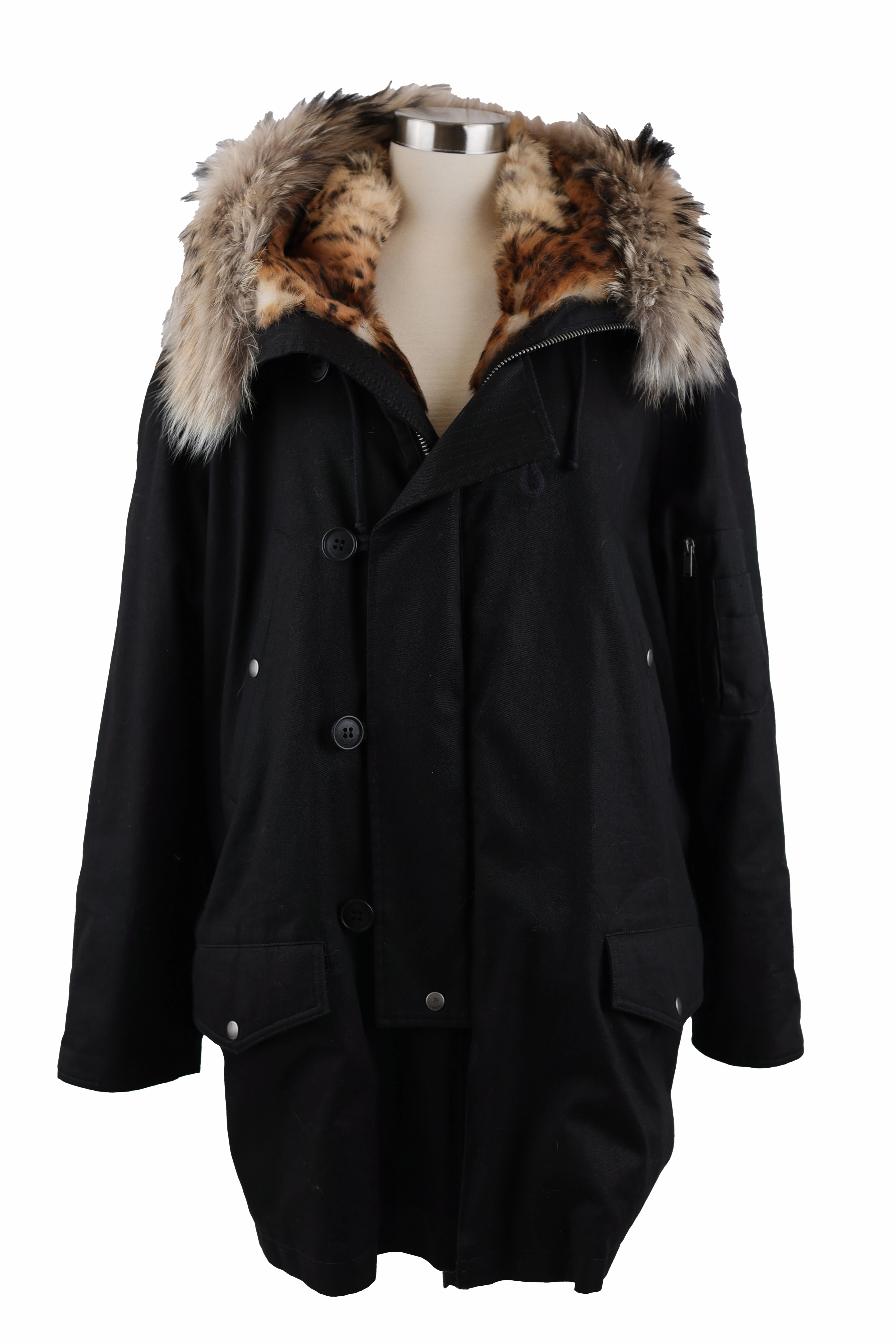 Subtle Texture SoftshellMaterial Fur Lined Parka