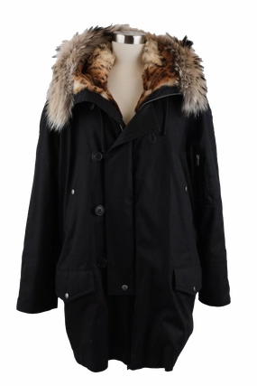 Subtle Texture SoftshellMaterial Fur Lined Parka