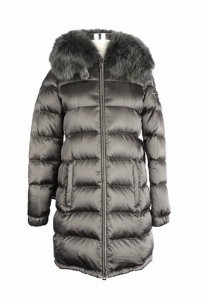 Fur Trim Down Parka SeamlessShoulderPanels Noise Free Movement