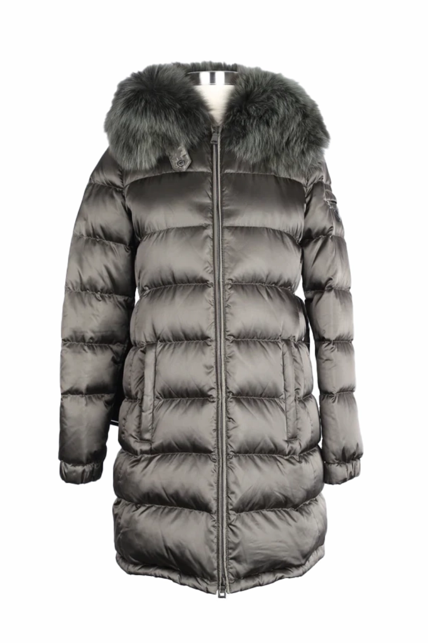Fur Trim Down Parka SeamlessShoulderPanels Noise Free Movement