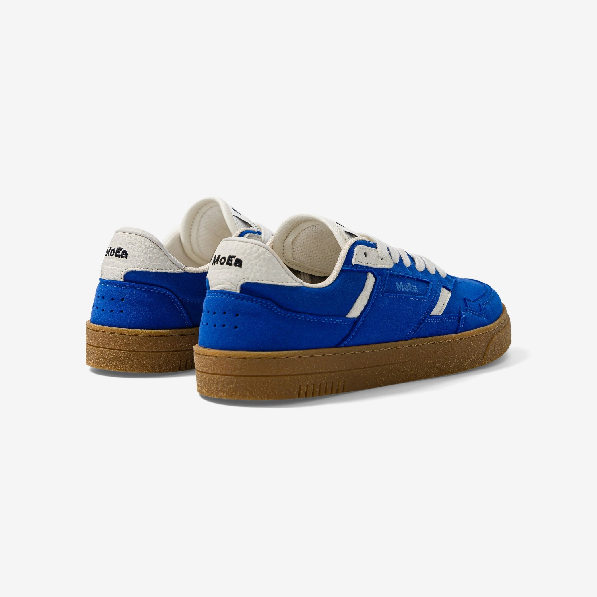 GEN9 Sneaker in Mushroom Blue Suede from MoEa Stretchable Openings Fitted Design