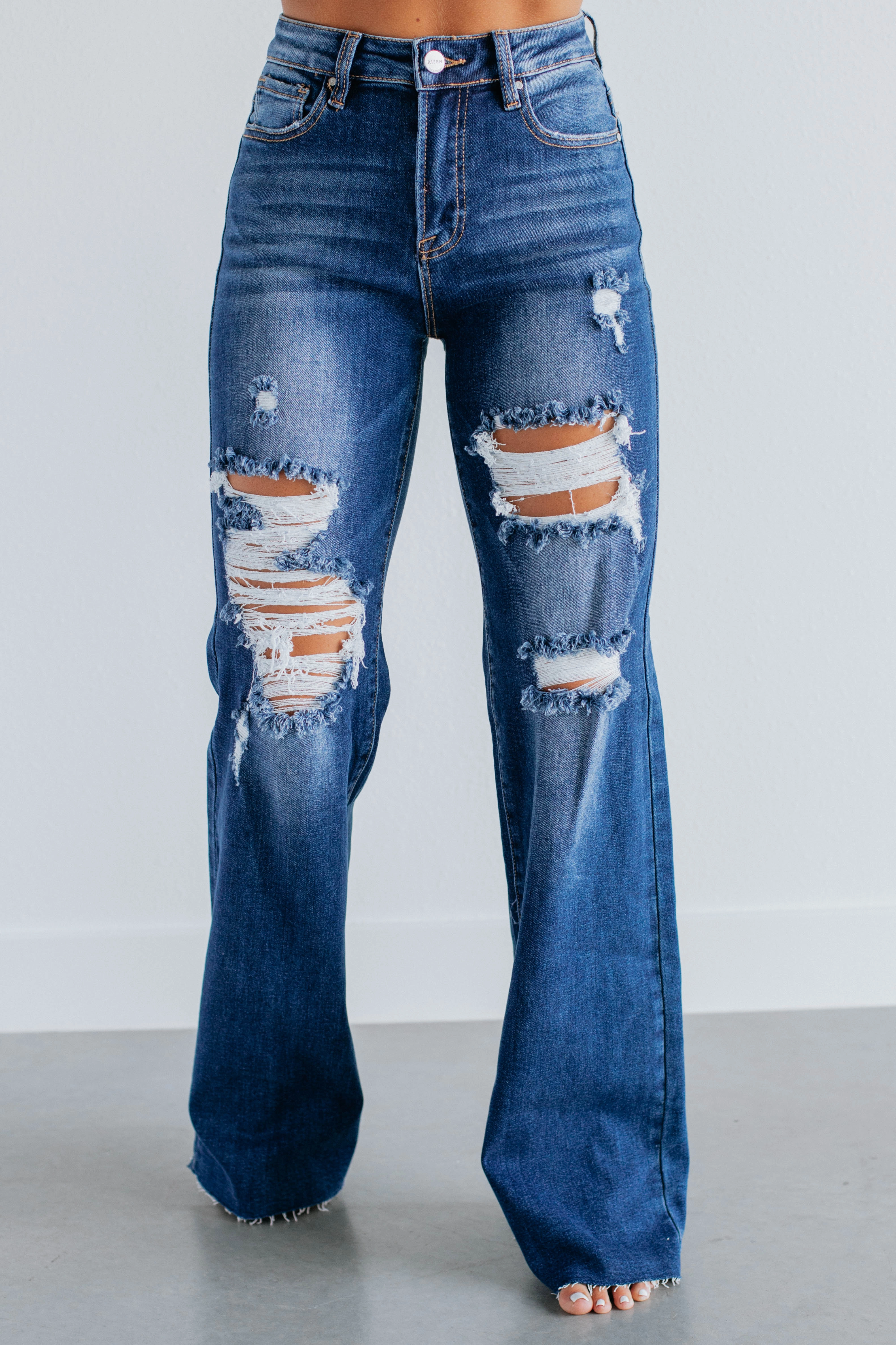 Quick Dry Weave Technology Georgia Risen Jeans - Dark Wash