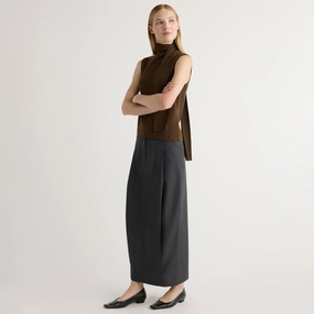 Georgina Wool-Blend Suiting Skirt Transitional Wear Minimalist fashion