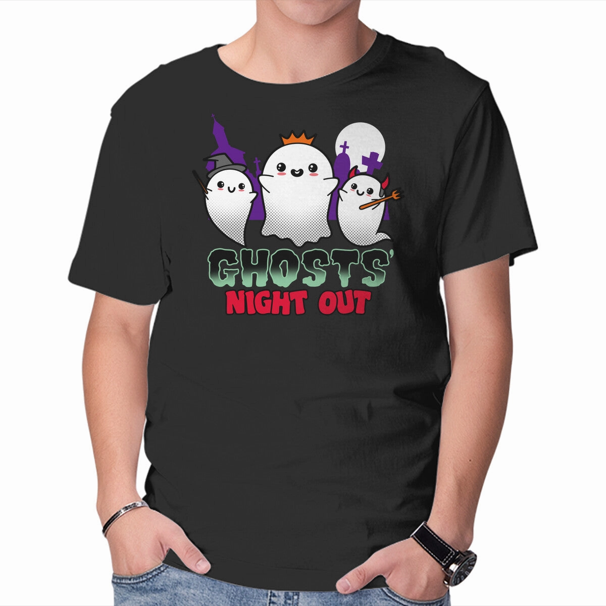 DropShoulderDesign Skin Friendly Lining Ghosts Night Out