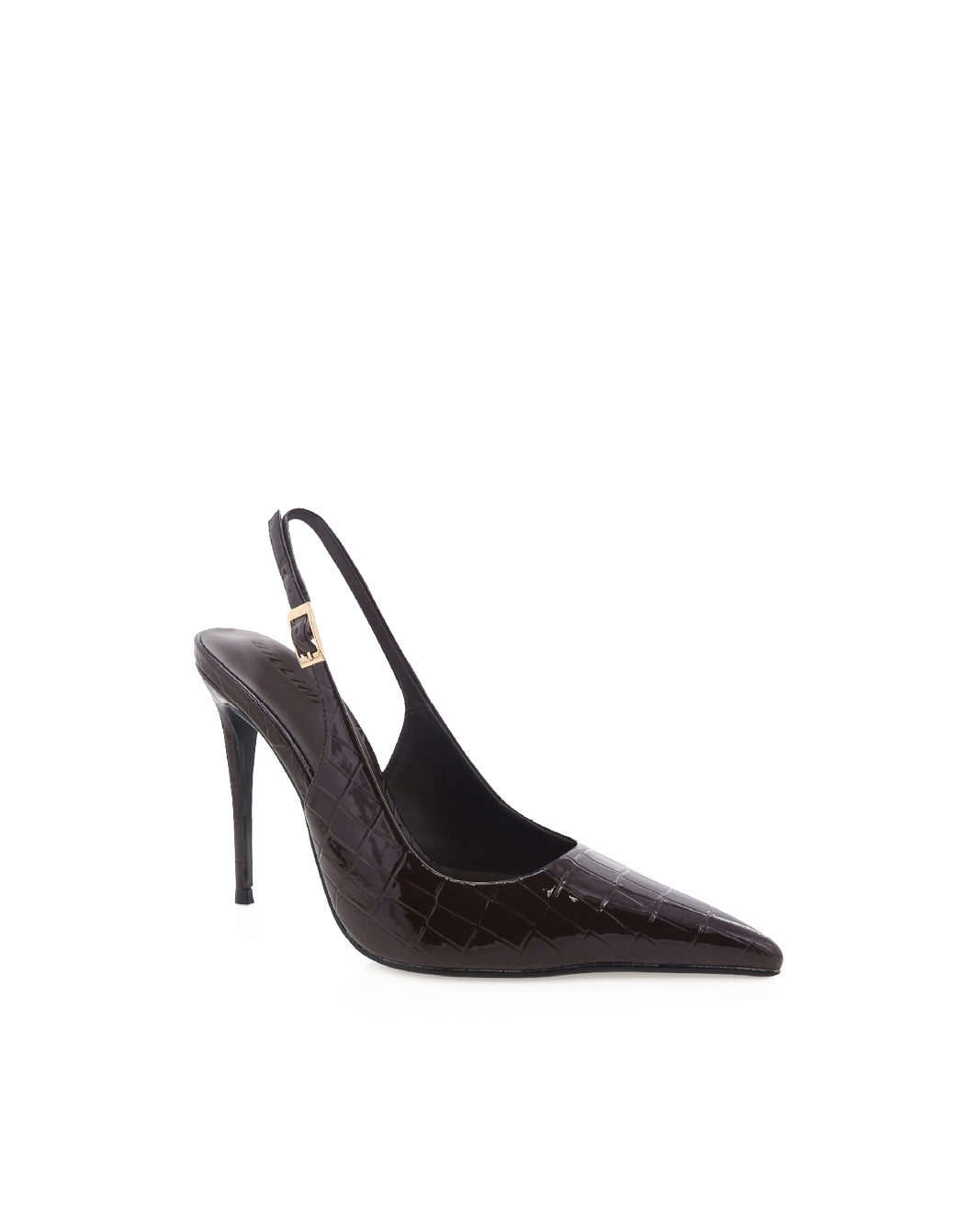 Party Style GIOVINA - DARK CACAO PATENT CROC