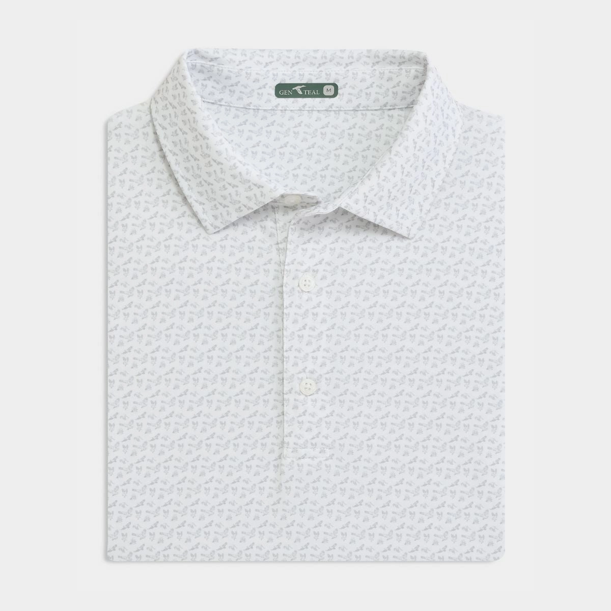 Glacial Birds of Prey Printed Performance Polo Summer Comfort Sport Style