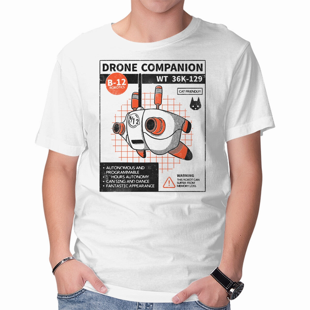 Drone Companion Subtle Logo Placement Fade Resistant Print