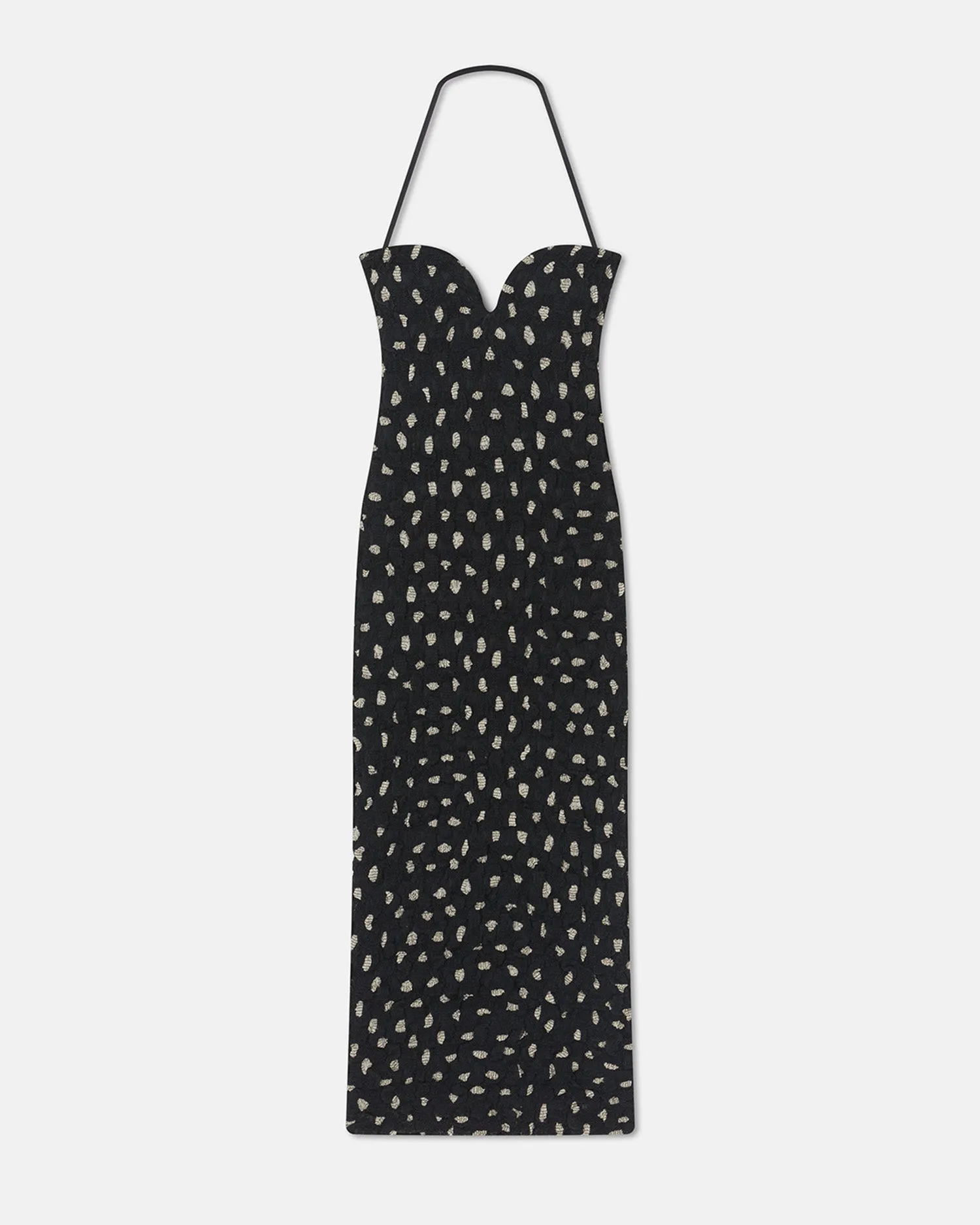 Haylen - Seersucker Tech Chiffon Midi Dress - Polka Daily Mood