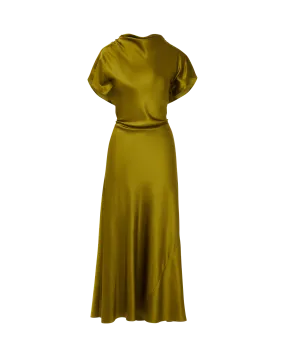Smooth Outline Redgrave Silk Midi Dress