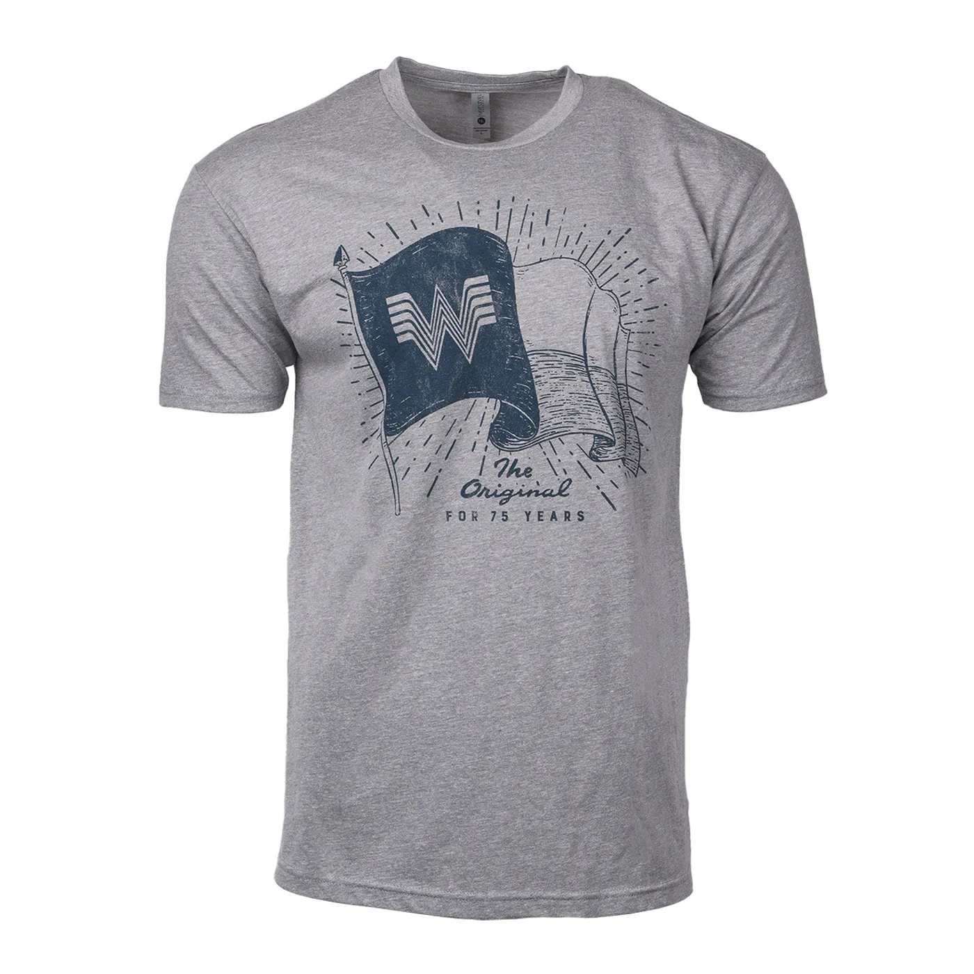 DoubleStitchedHem Grey Flag Tee