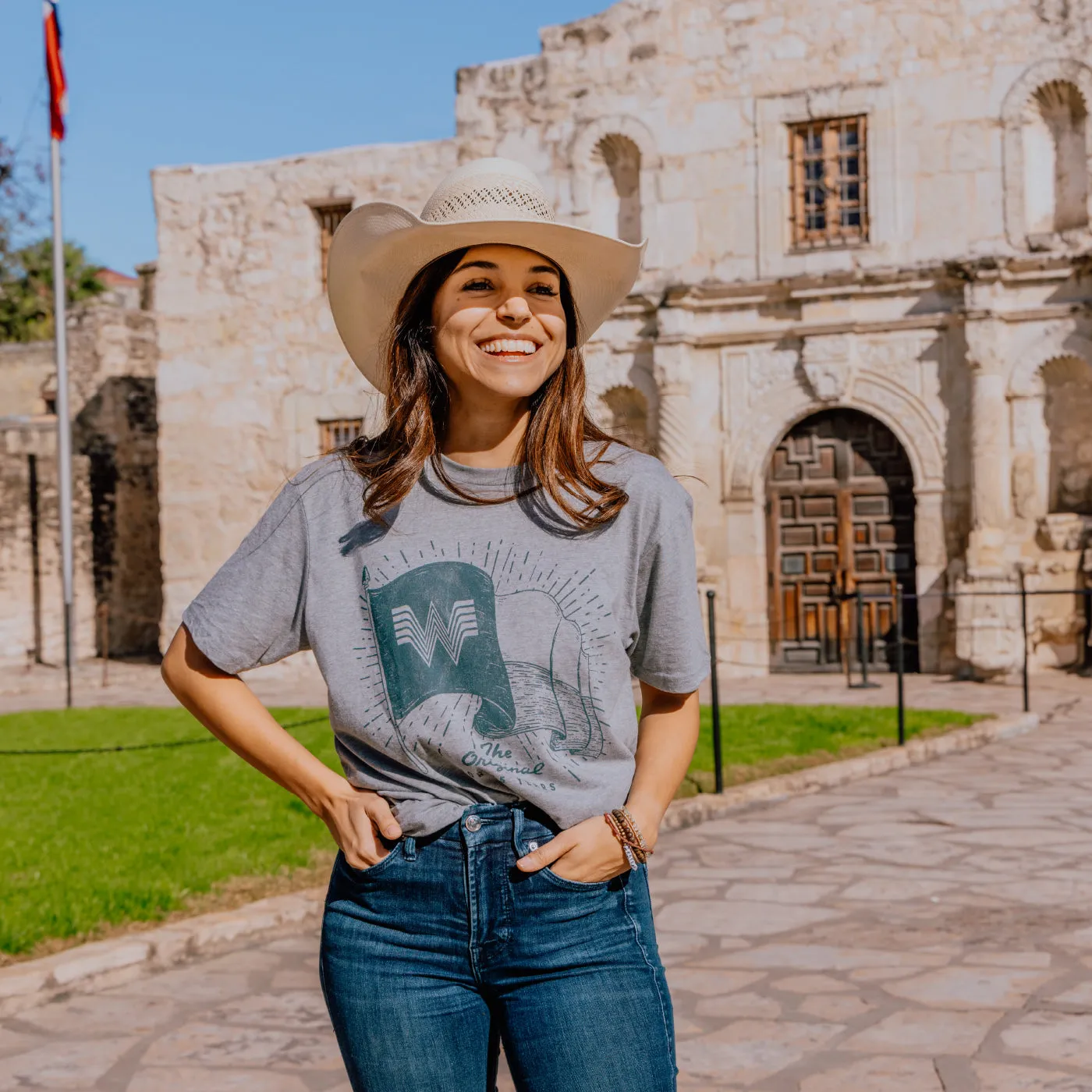 Grey Flag Tee ButterySoftTextile EasyClean