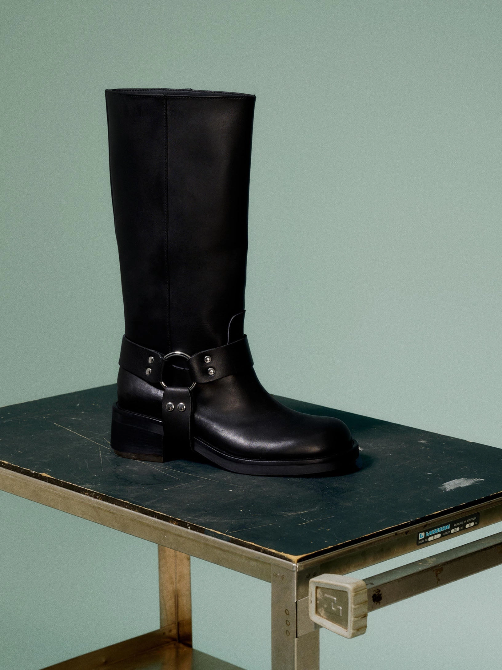 Lucca Black Boot Western Style