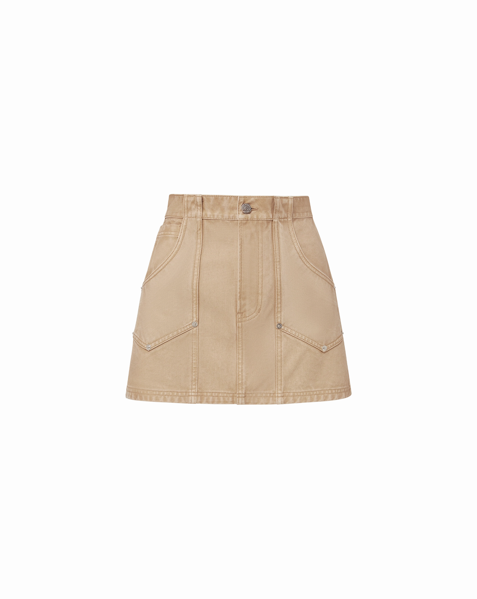 Loose Smooth Shopping Day Multi Layer Knee Reinforcement Stelene Denim Mini Skirt