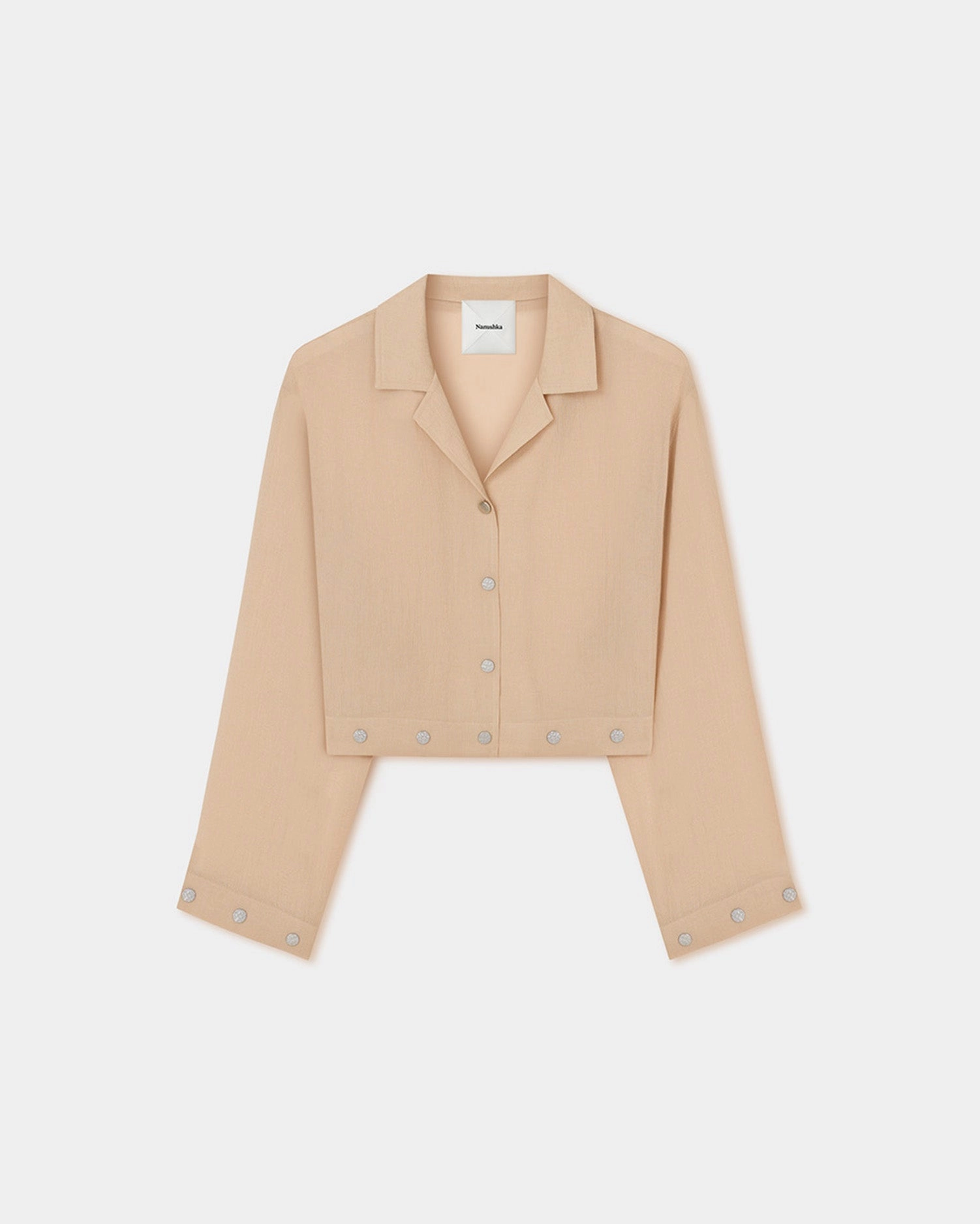 Vally - Studded Cropped Gauze Shirt - Wax Fashion Forward Design