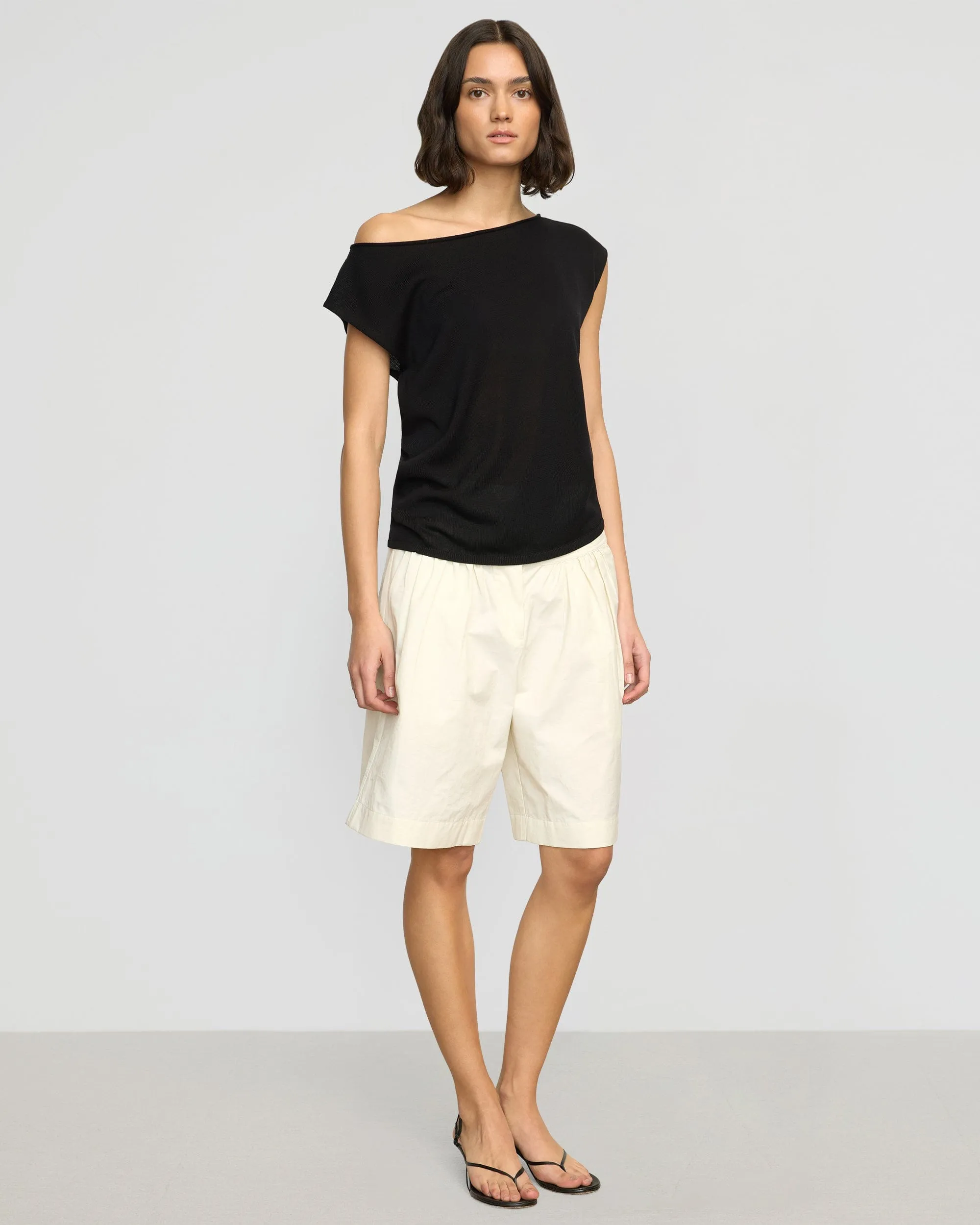 Hanna Off-Shoulder Tencel-Wool Top Soft and Stylish Outdoor Layers