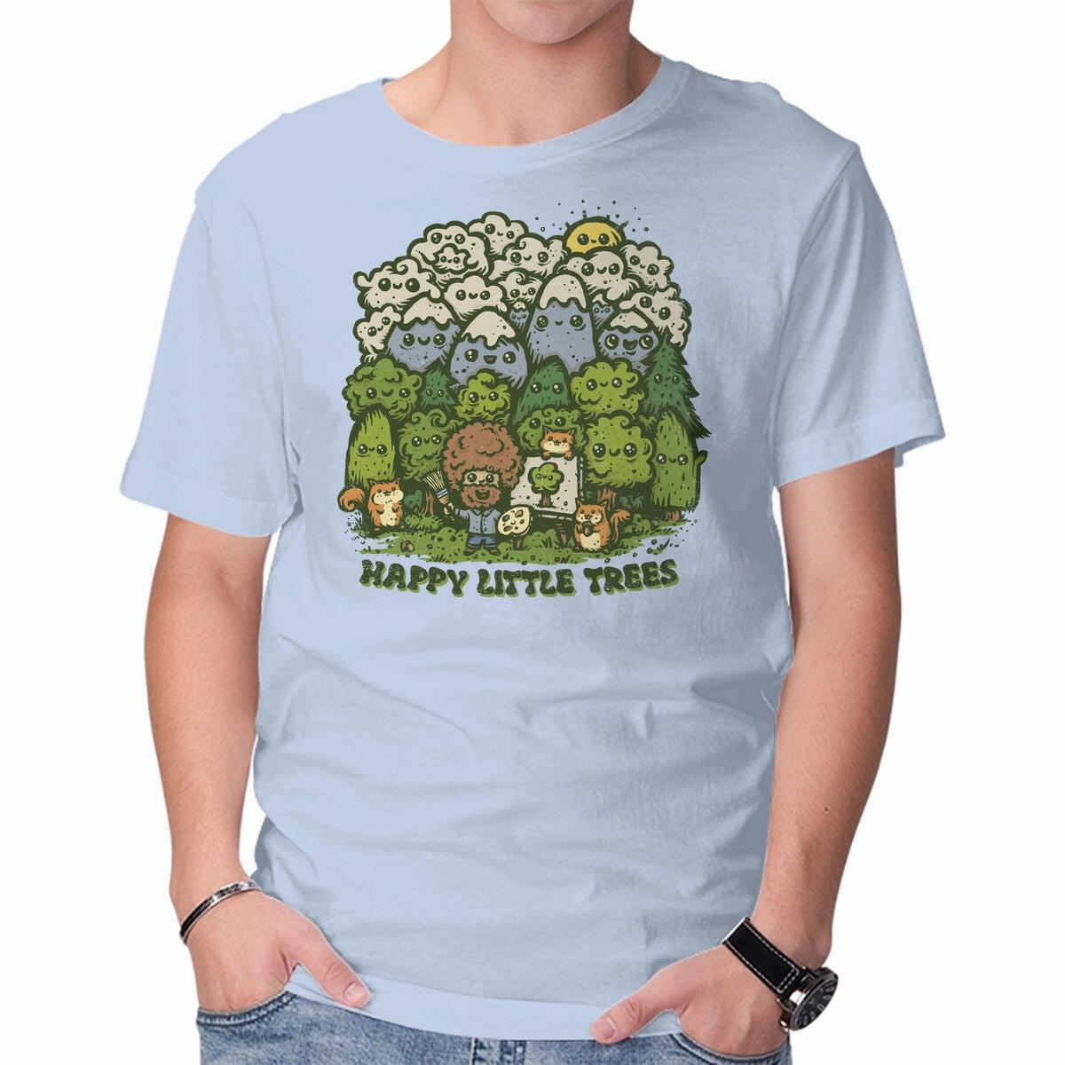 Happy Little Trees Cozy And Stylish Elastic waist