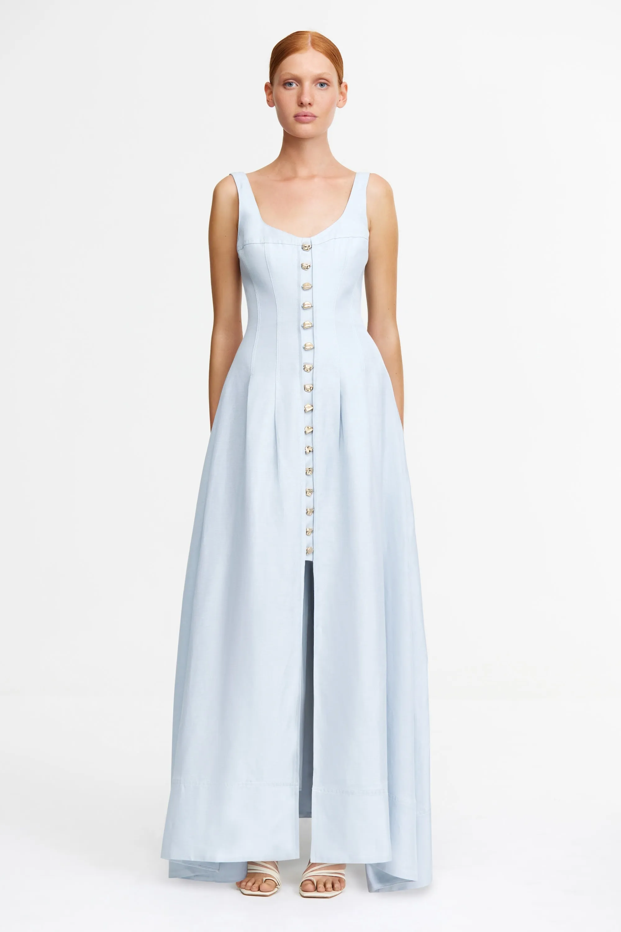 Satin Finish HARMESTON MAXI DRESS