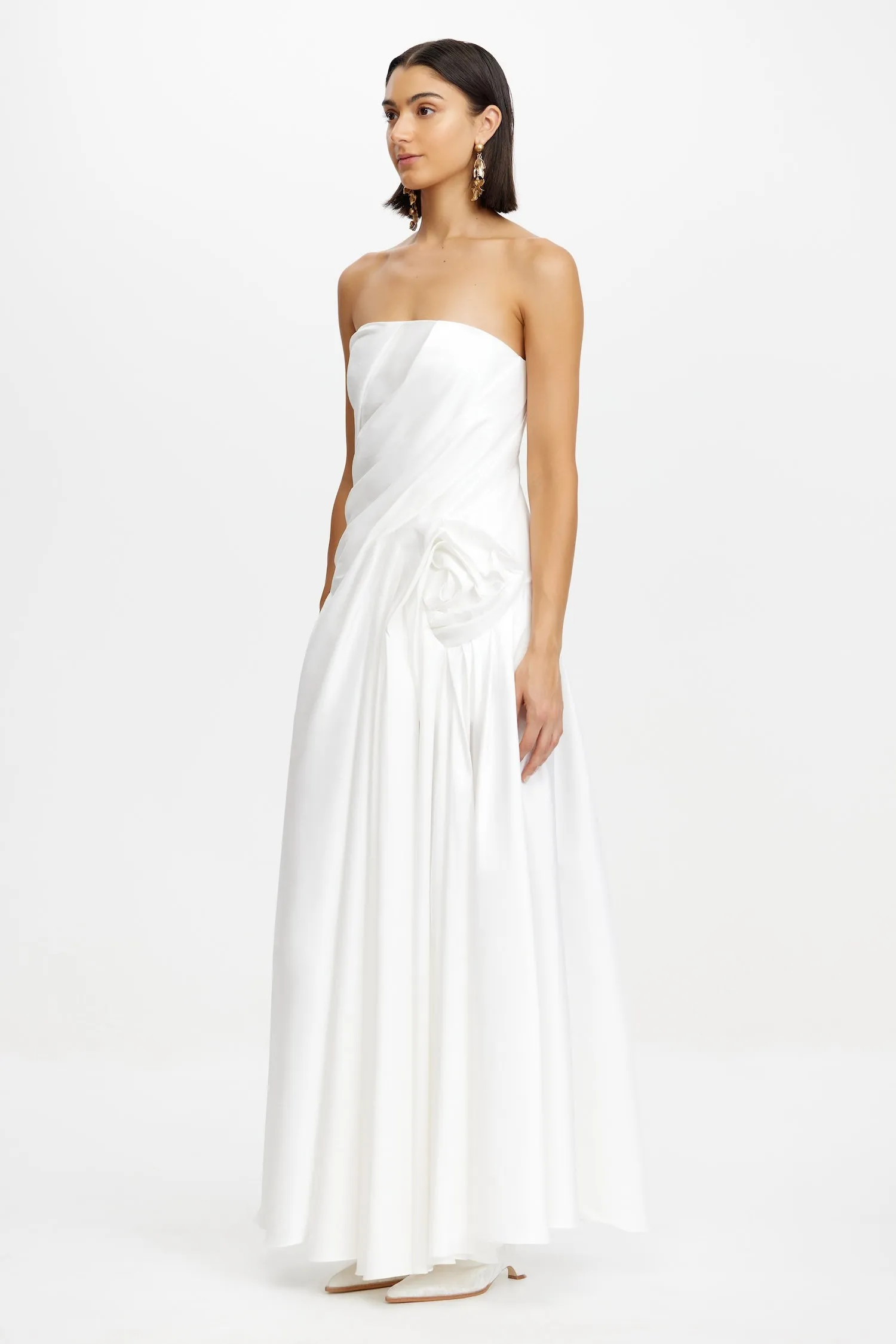 Quilted-Lining Simple yet chic gown HAWFORD MAXI DRESS