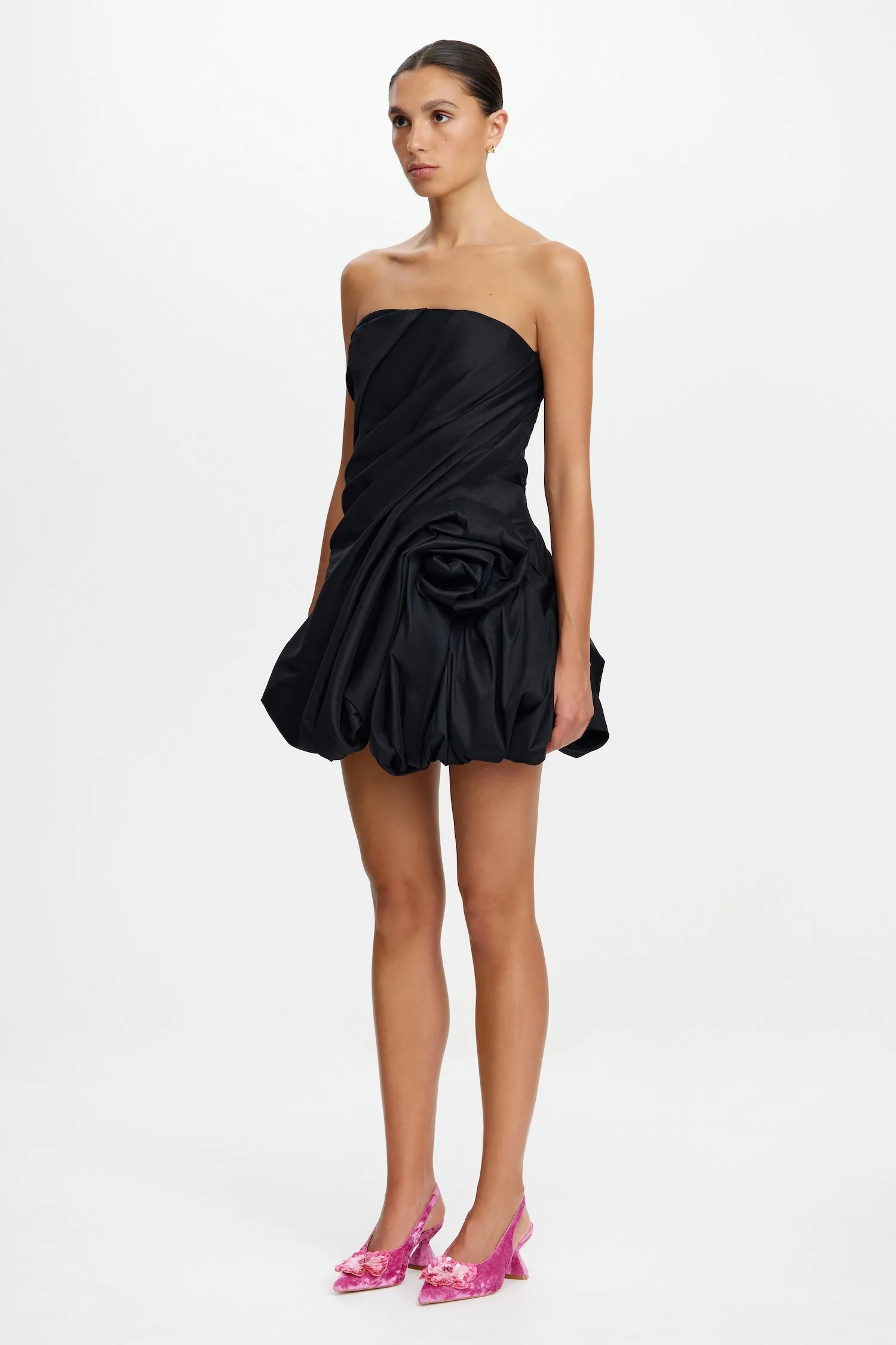 HAWFORD MINI DRESS Crisp Detail Draped-Style