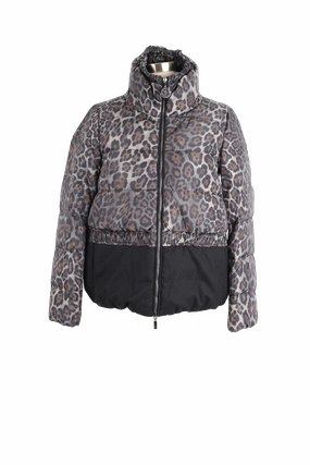 Flexible Elasticity Functional Zip Detail Argentee Quilted Down puffer Jacket