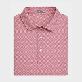 Active Shirt Fit For All Garnet Diamond Lattice Printed Performance Polo