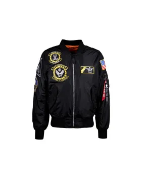 Weatherproof Zipper Closure DoubleStitchSeams L-2B FEAR THE BONES BOMBER JACKET