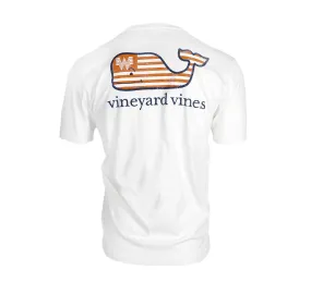 FadeResistant Dye Rolled Hem Detailing Vineyard Vines x Whataburger WhataFlag White Tee