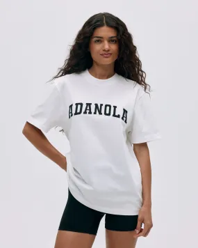 Varsity Short Sleeve Oversized T-shirt - White/Black MinimalistSilhouette