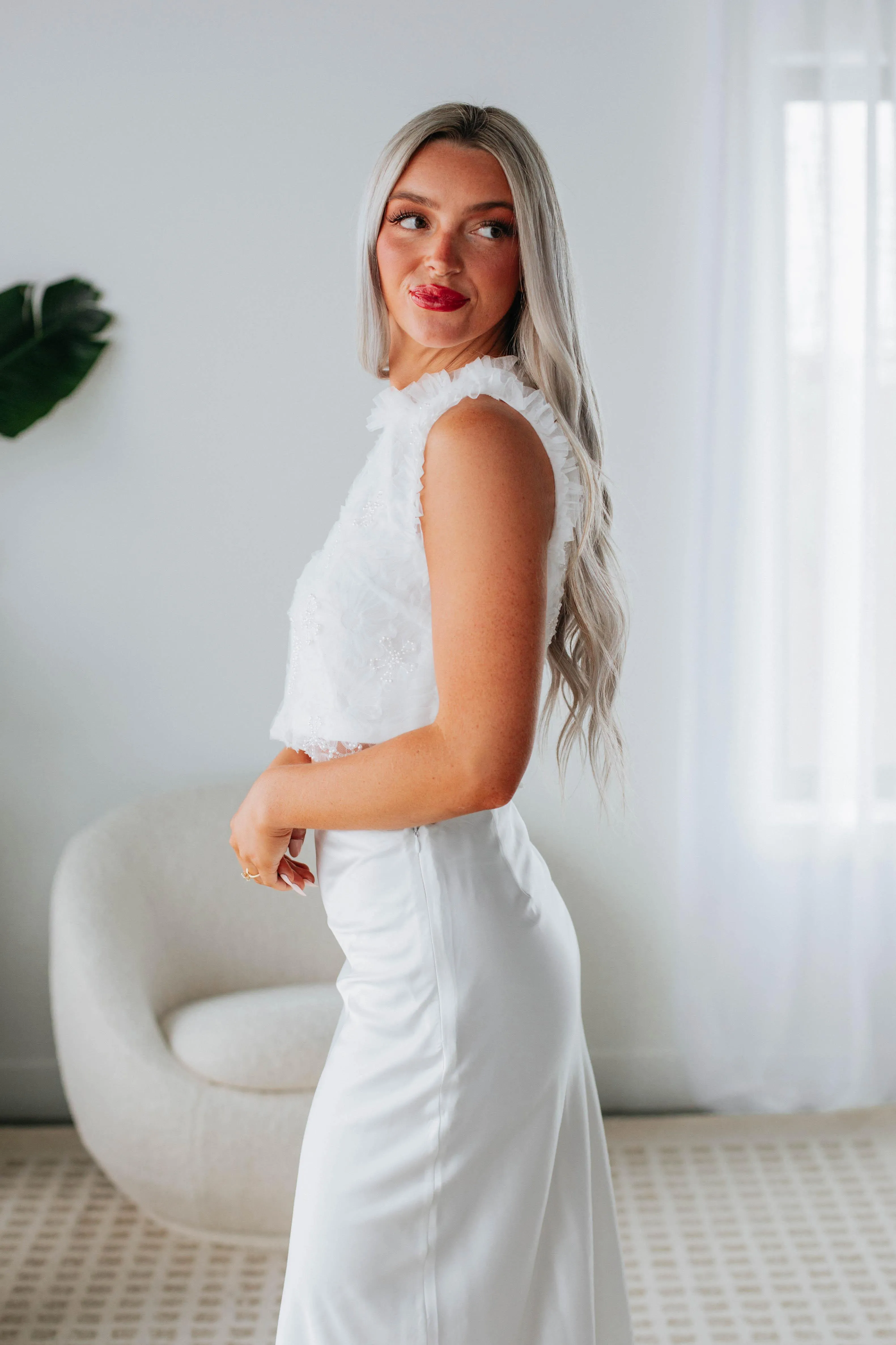 Adella Textured Tank Hydration Pocket