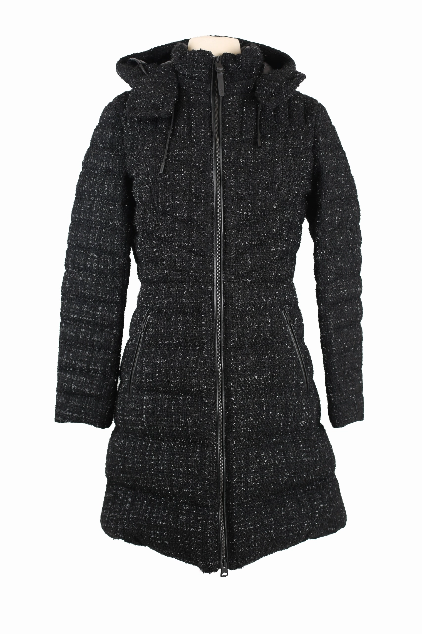 Zip Pockets Lara Tweed Down Parka