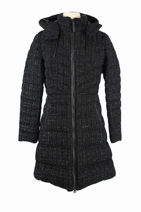 Zip Pockets Lara Tweed Down Parka