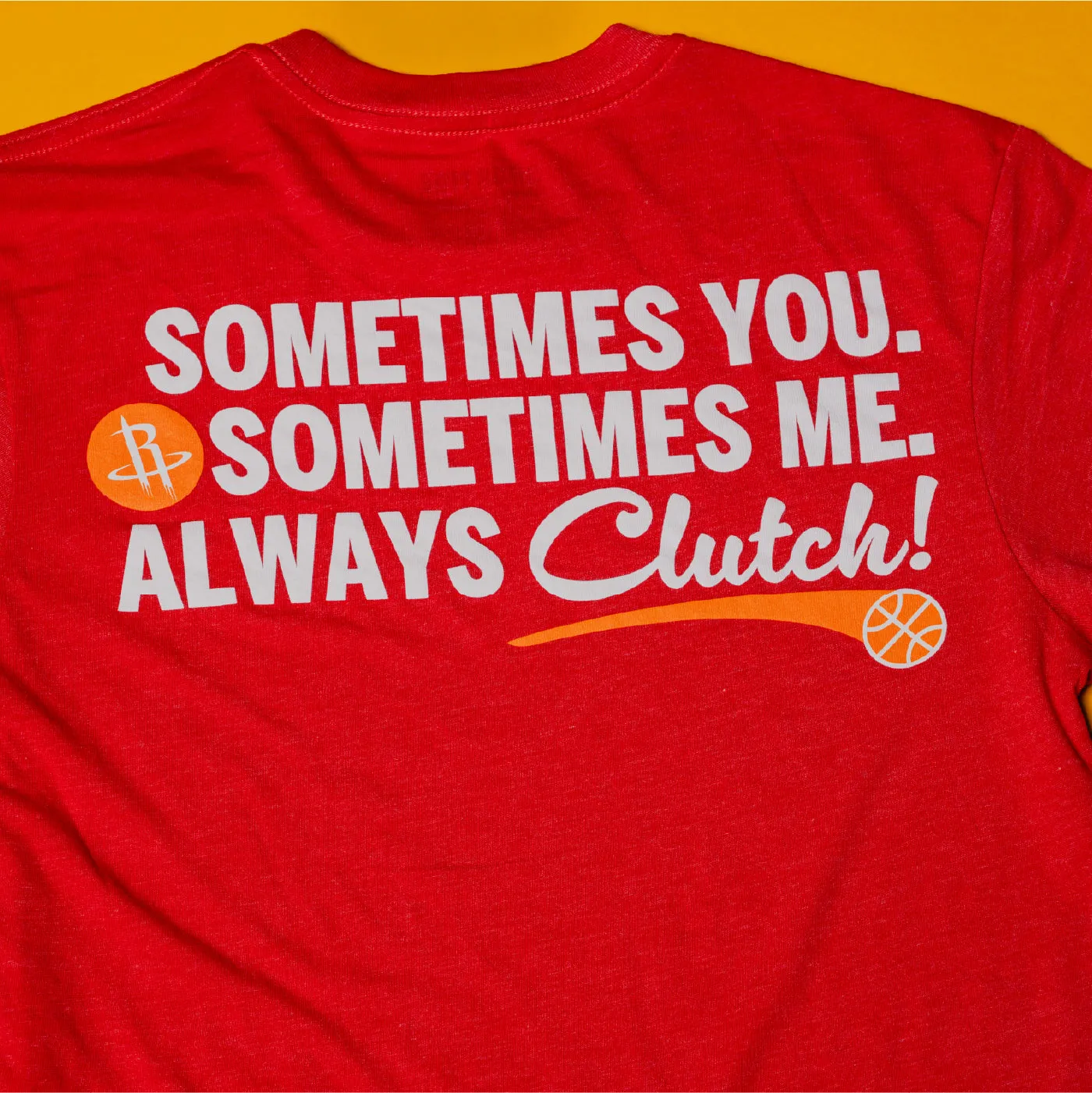 Houston Rockets x Whataburger Always Clutch Red Tee Yarn Dyed Stripes
