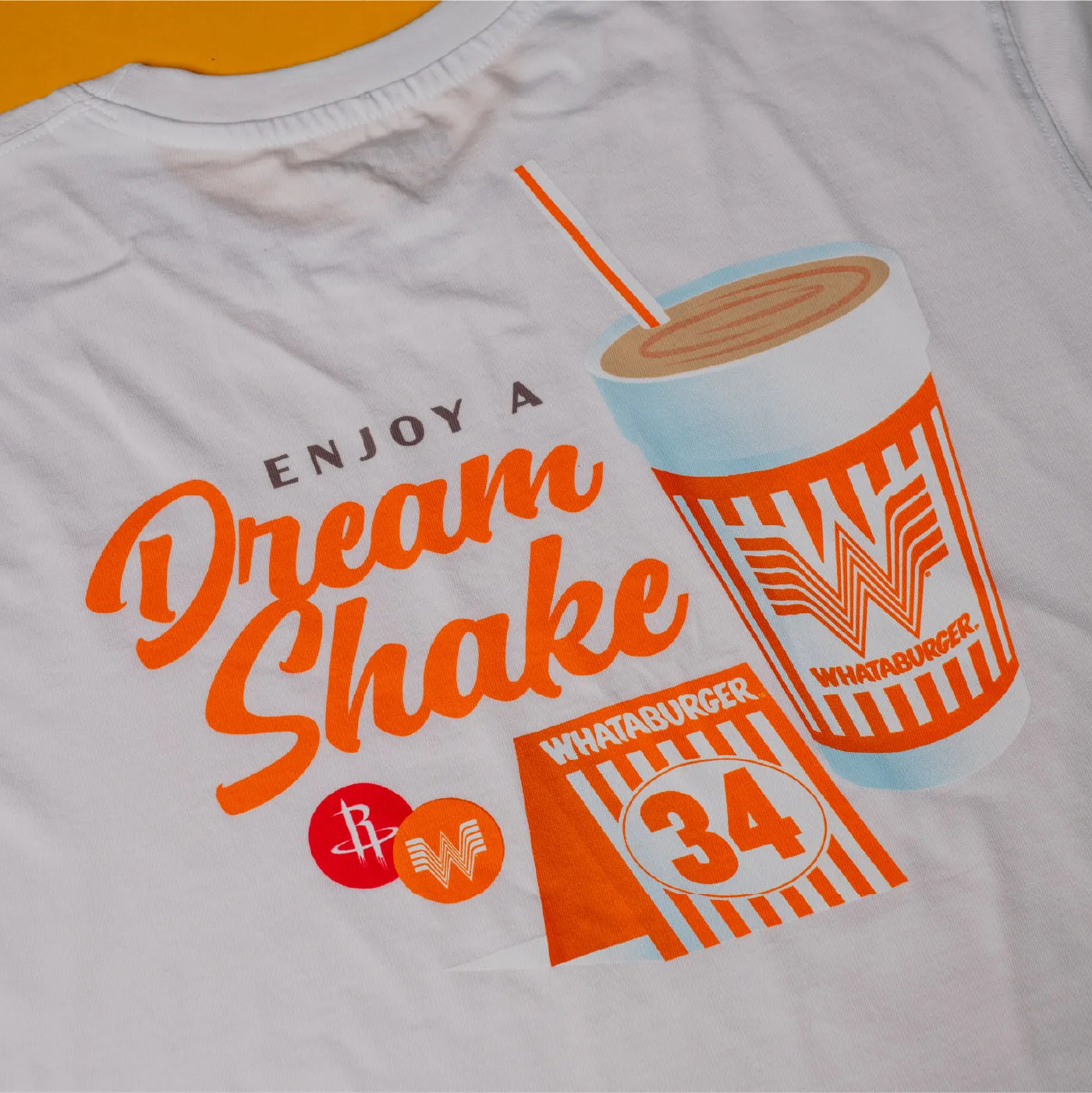Tubular Body Construction Houston Rockets x Whataburger Dream Shake White Tee