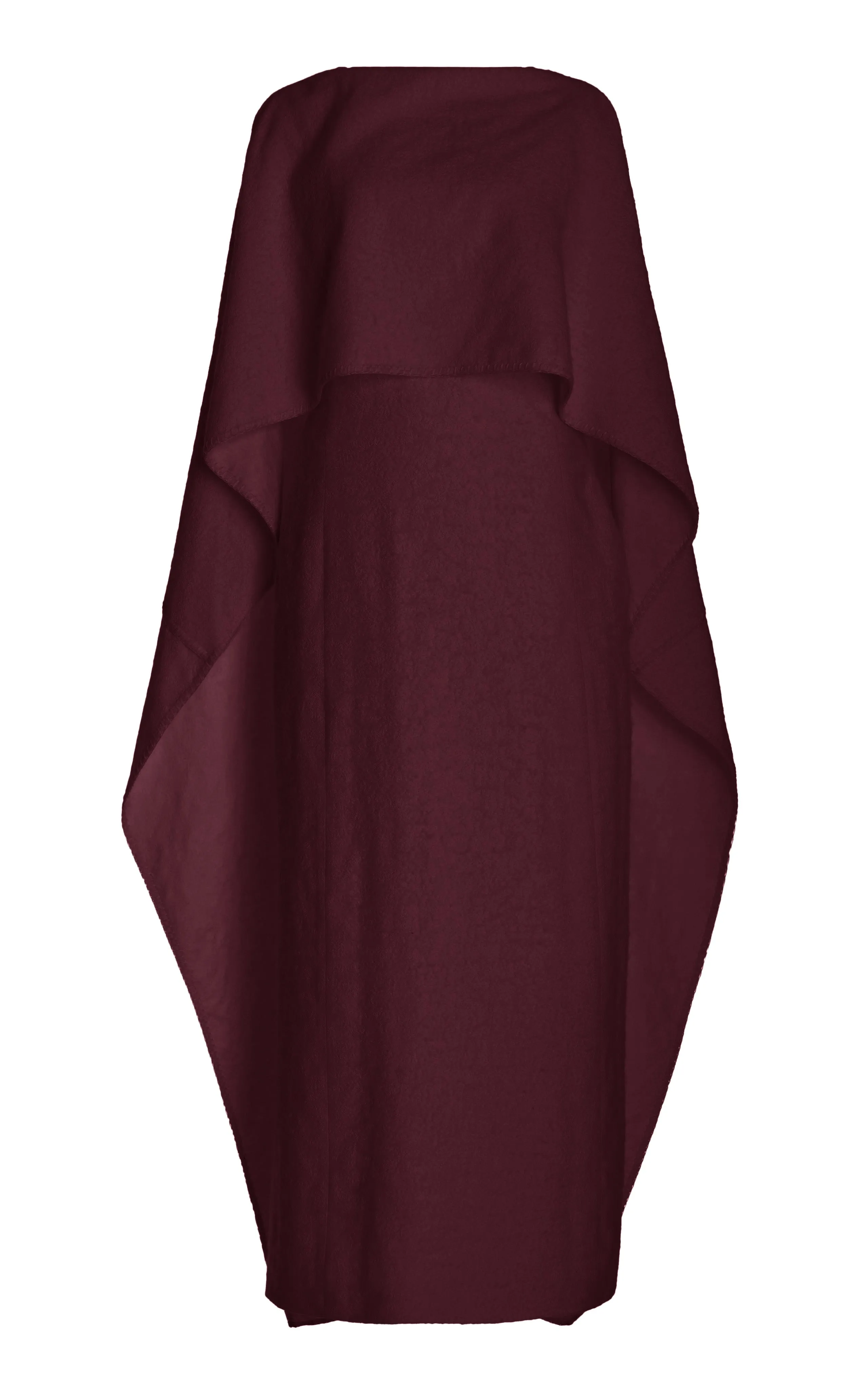 Perfect Mood Sage Detail Hunter Dress in Deep Bordeaux Cashmere Silk
