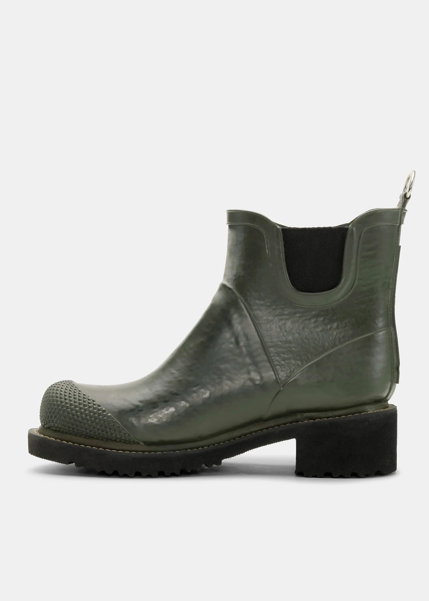 Ilse Jacobsen Rub 47' Short Rubber Waterproof Boots With High Heel Flexible Frame Snowy Path