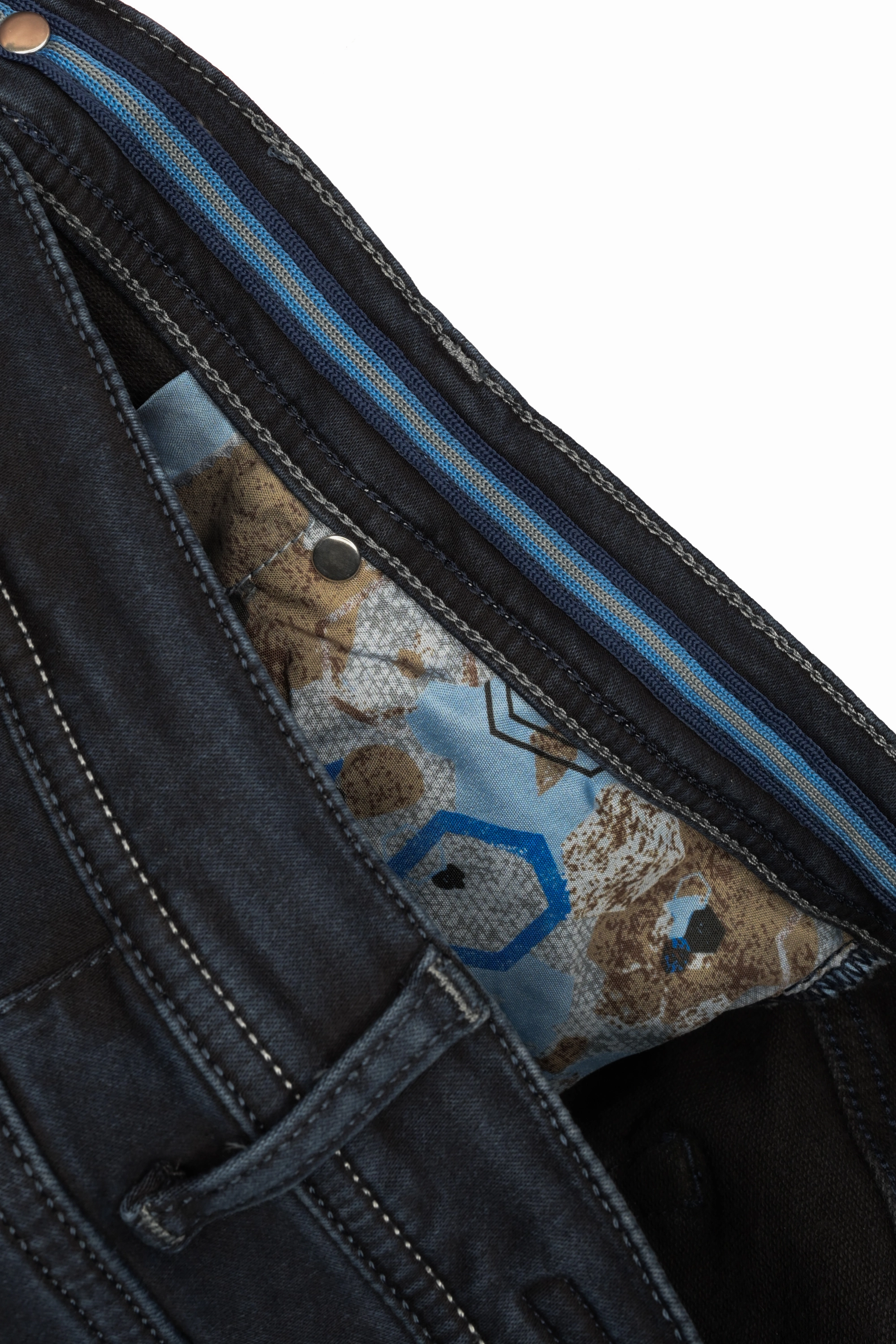 Vintage Inspired Weave Weather Proof Inpore Jeans - Dark Blue