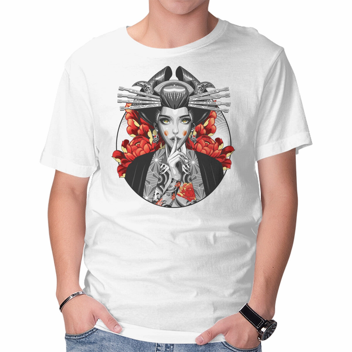 Holiday Outfit Style Fuzz Free Surface Irezumi Geisha