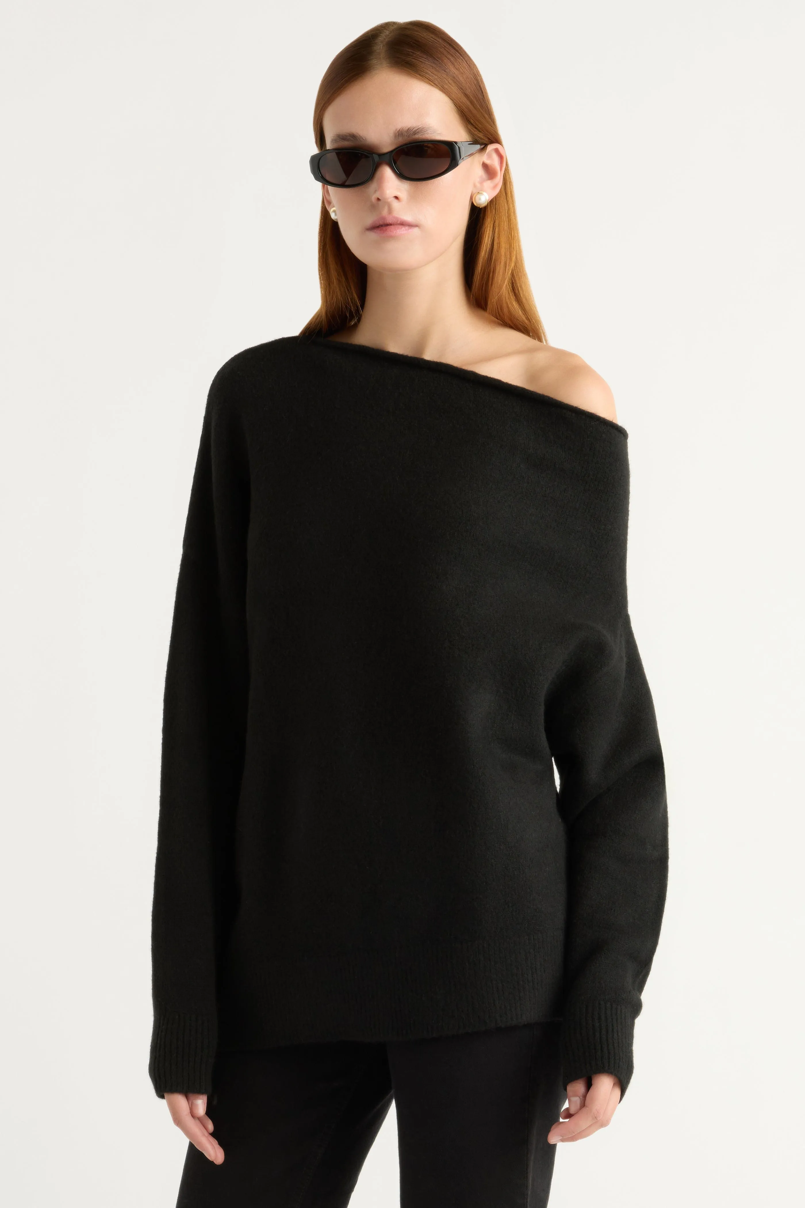 Iris Off-Shoulder Sweater Versatile Layering Piece Casual Knit