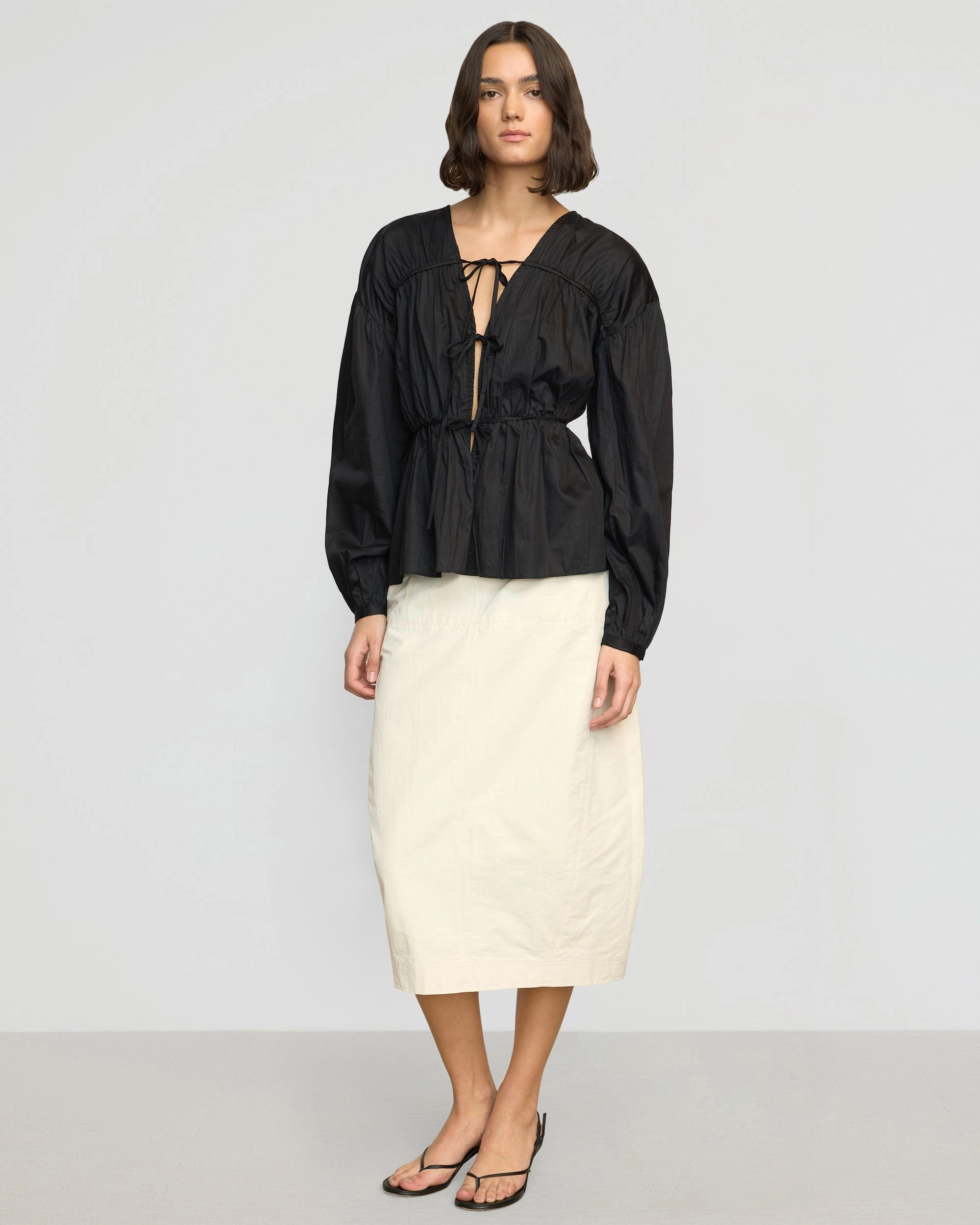 Fashion Mood Jarmaine Back-Slit Barrel Skirt