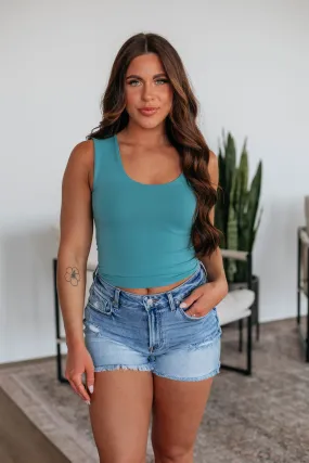 Jetson Seamless Tank - Dusty Teal Energy - Saving