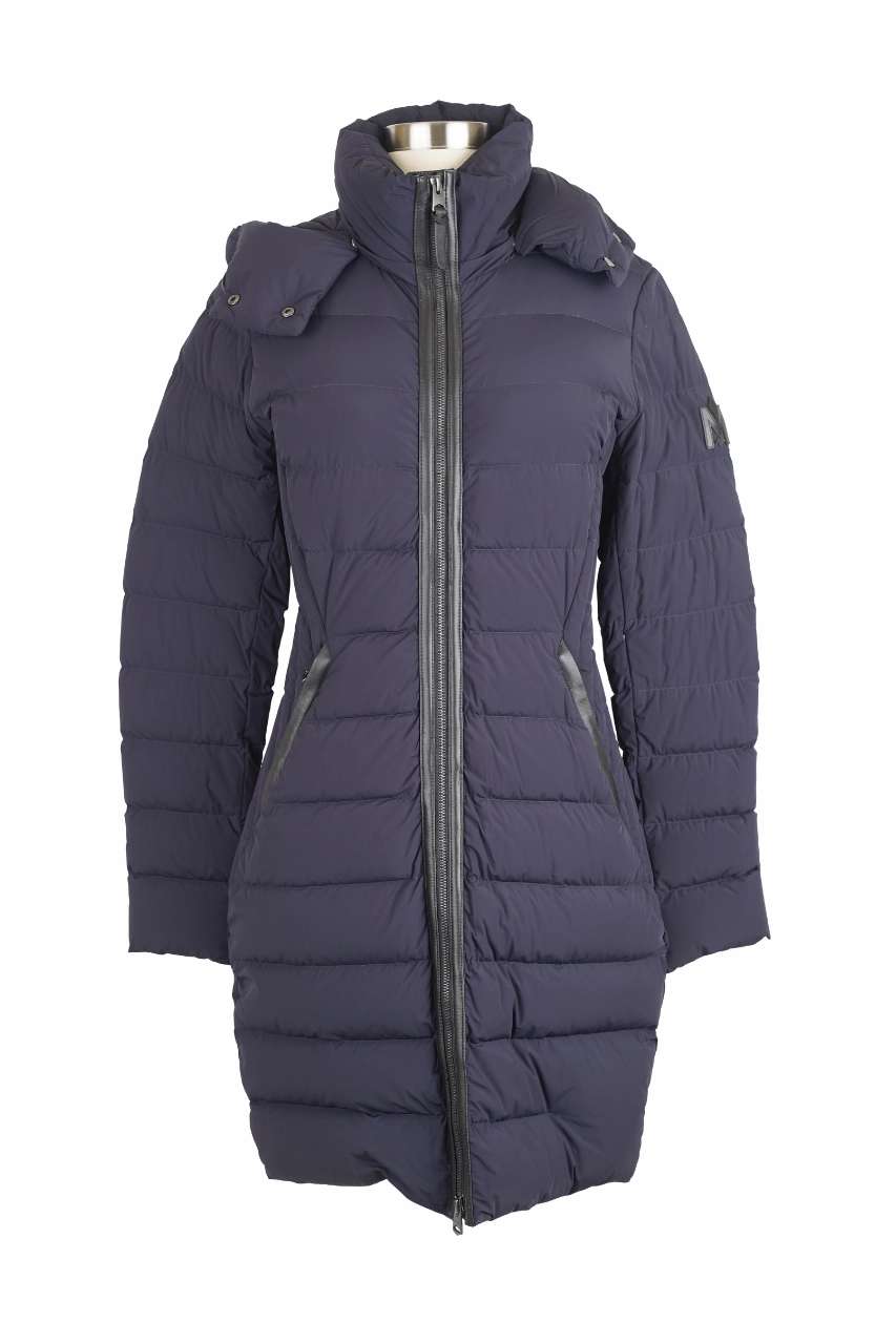 Hidden Pocket System Down Filled Long Parka Coat w/ Removable Hood