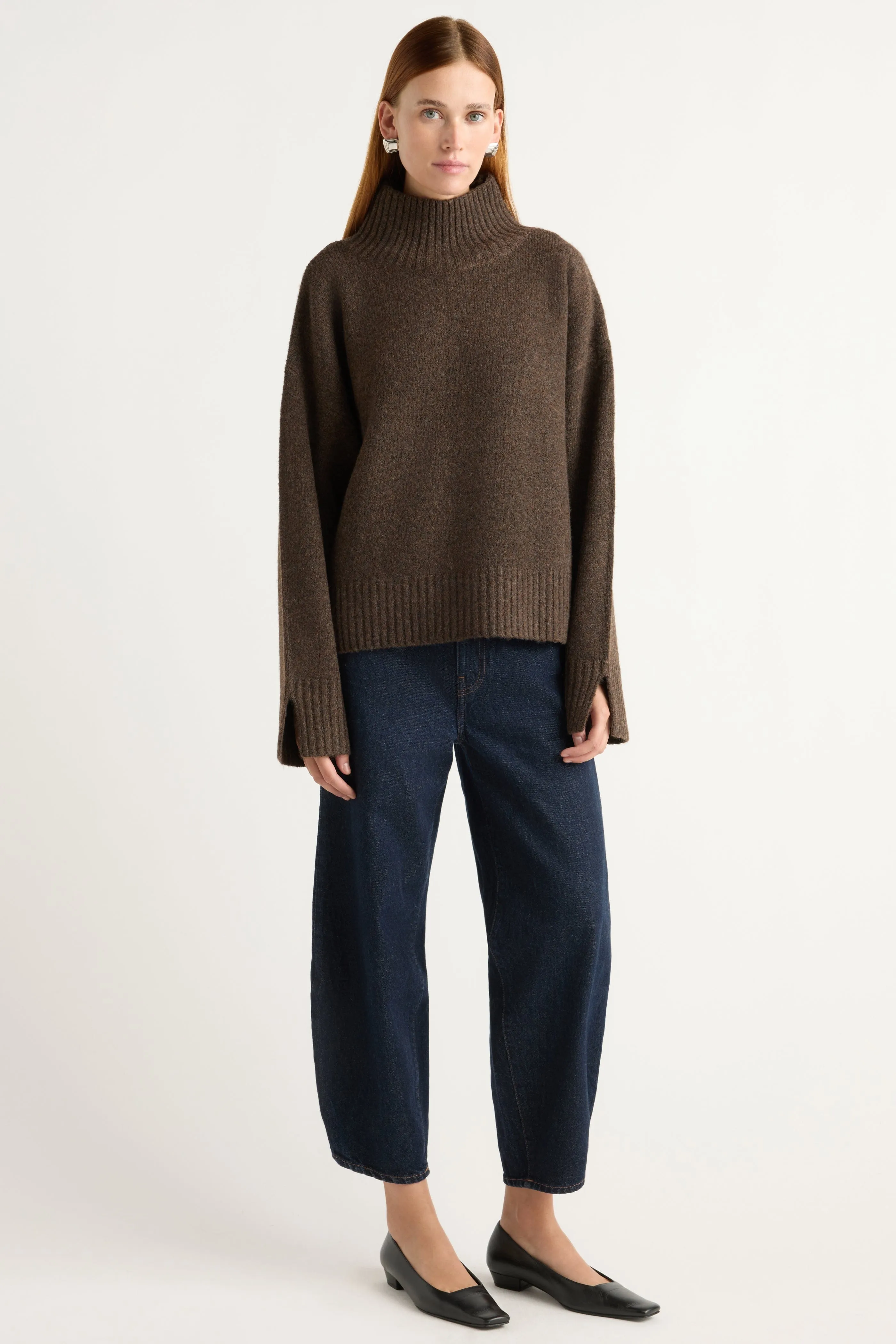 Karlie Oversized Turtleneck Sweater Warm & Soft Chilly Day Knit