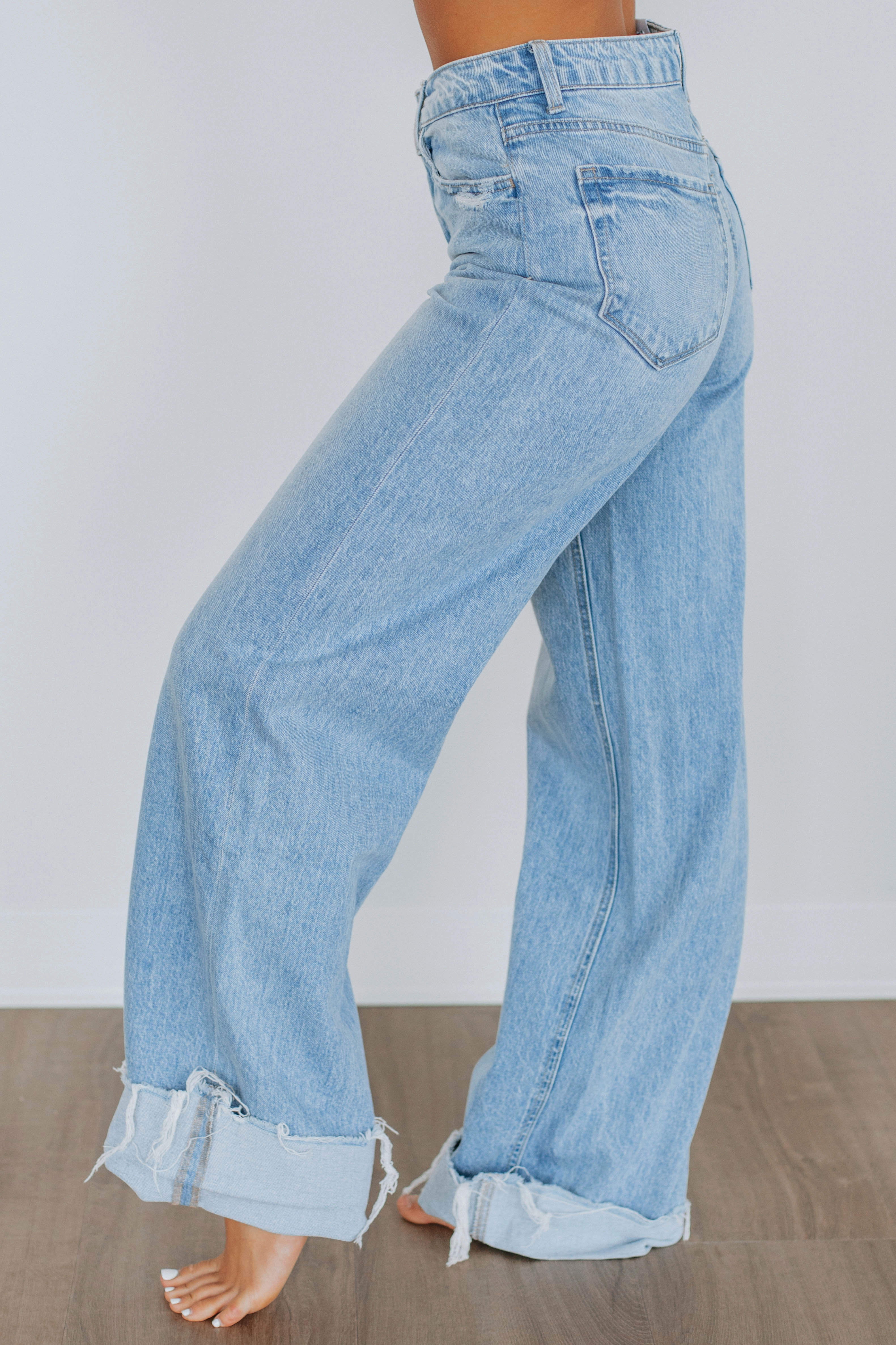 Kris Vervet Jeans - Light Wash Durable Rivet Hardware Anti Snag Thread Technology