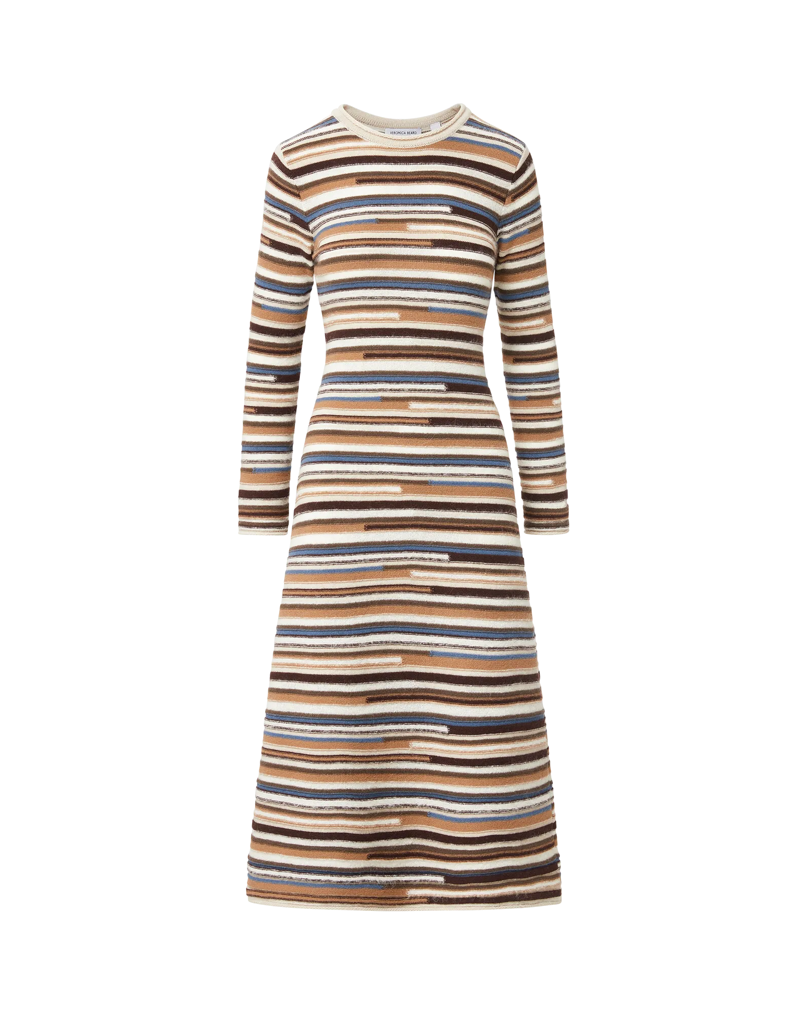 Wrinkle-Resistant Short Sleeve Sanders Knit Maxi Dress