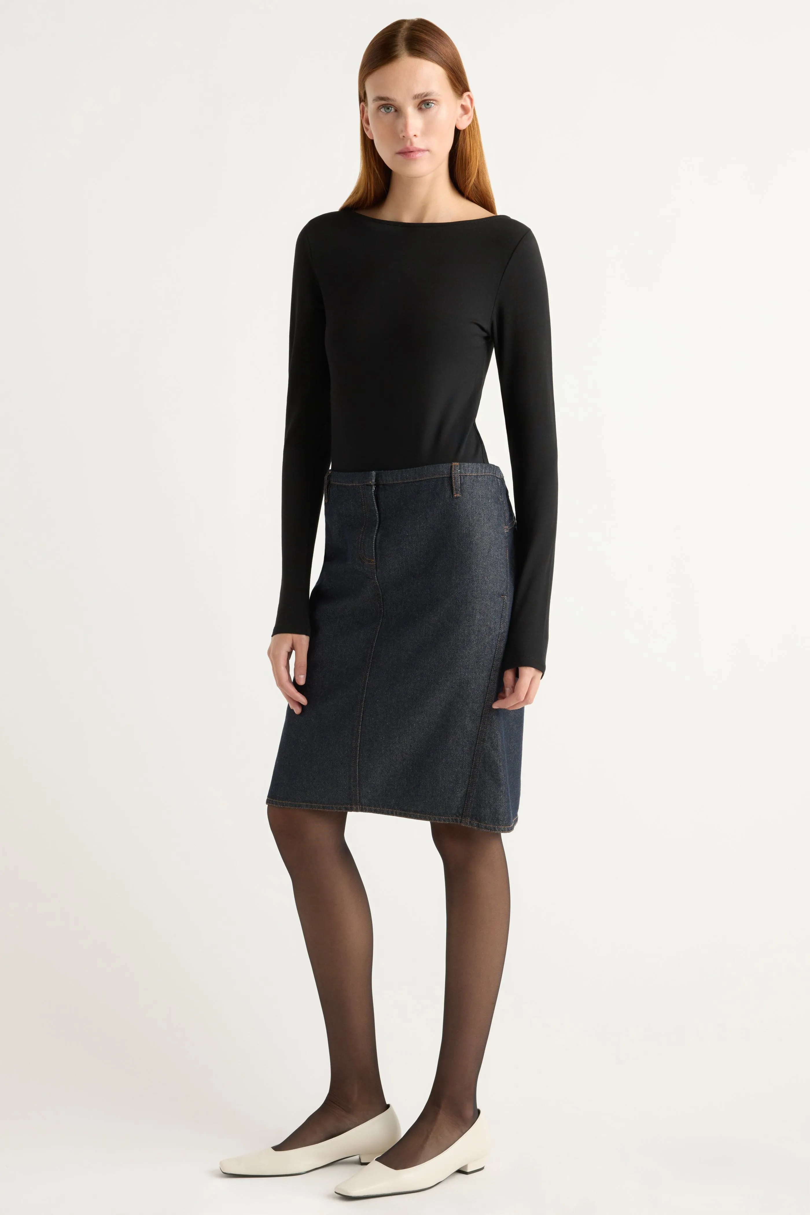 Lainey Organic Cotton Slit-Neck Tee Versatile and Comfortable Minimal Comfort