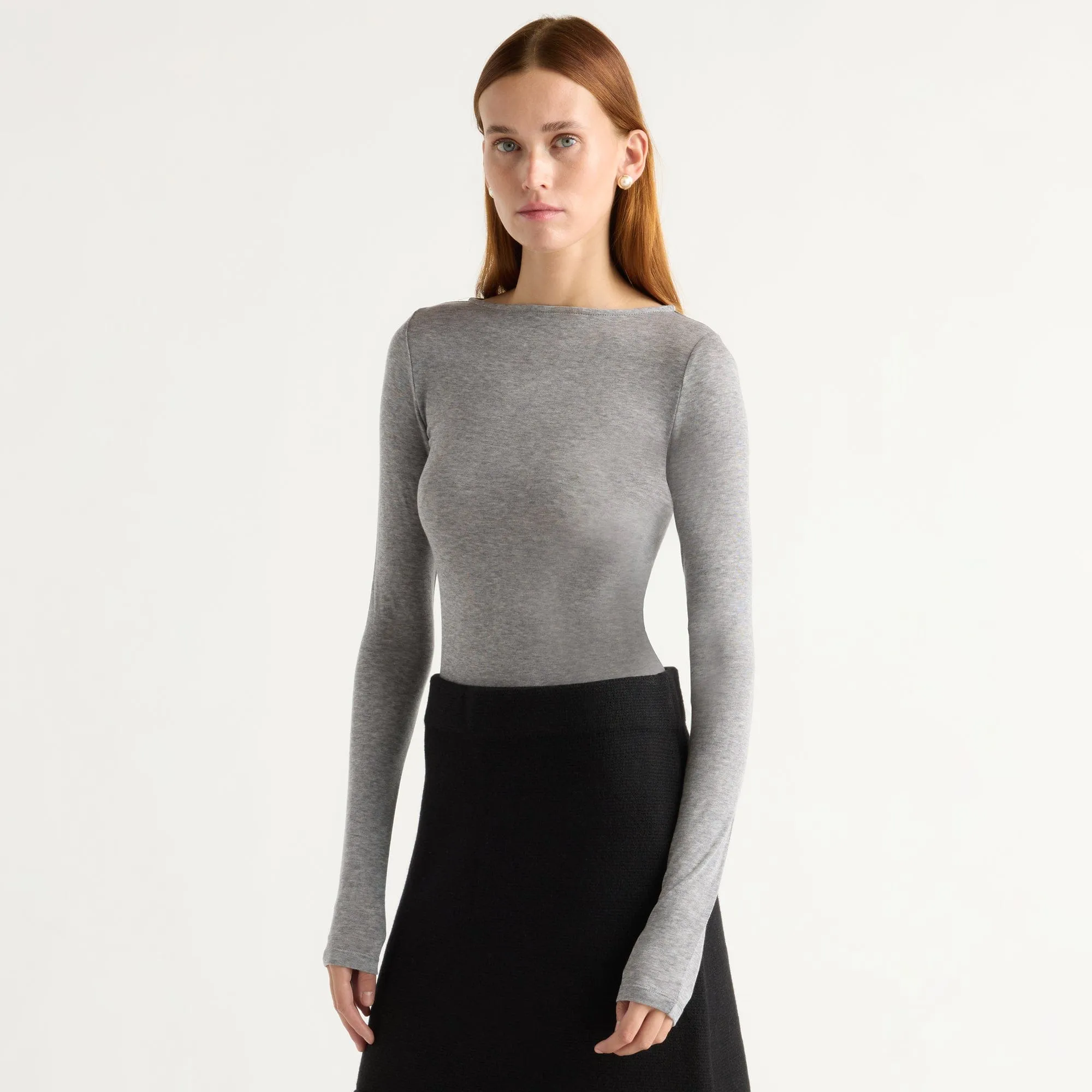 Eco Friendly Material Lana Tencel-Wool Semi-Sheer Tee